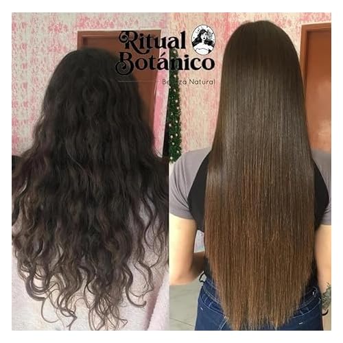 Keratina Ritual Botanico 250ML & Termo Protector 120ML Incluye Cepillo Aplicador & Manual de Instrucciones | Alisado Progresivo Organico Vegano Sin formol ni Amoniaco | Producto Colombiano