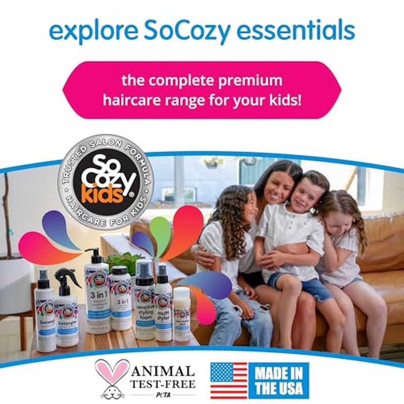 So Cozy Kids Hair Wax Stick, Easy & Quick Styling Wax Stick for Hair (2 Oz) Flyaway Hair Tamer, Slick Back & Shape with Precision, No Parabens, Sulfates, Synthetic Colors or Dyes