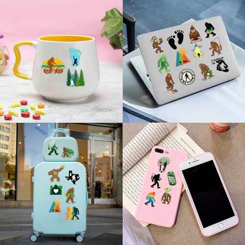 96 PCS Bigfoot Jungle Pre-Cut Temporary Tattoos for Kids Themed Birthday Party Decorations Favors Supplies Super Cute Monster Outdoor Tattoo Stickers Gifts for Boys Girls School Rewards Carnival