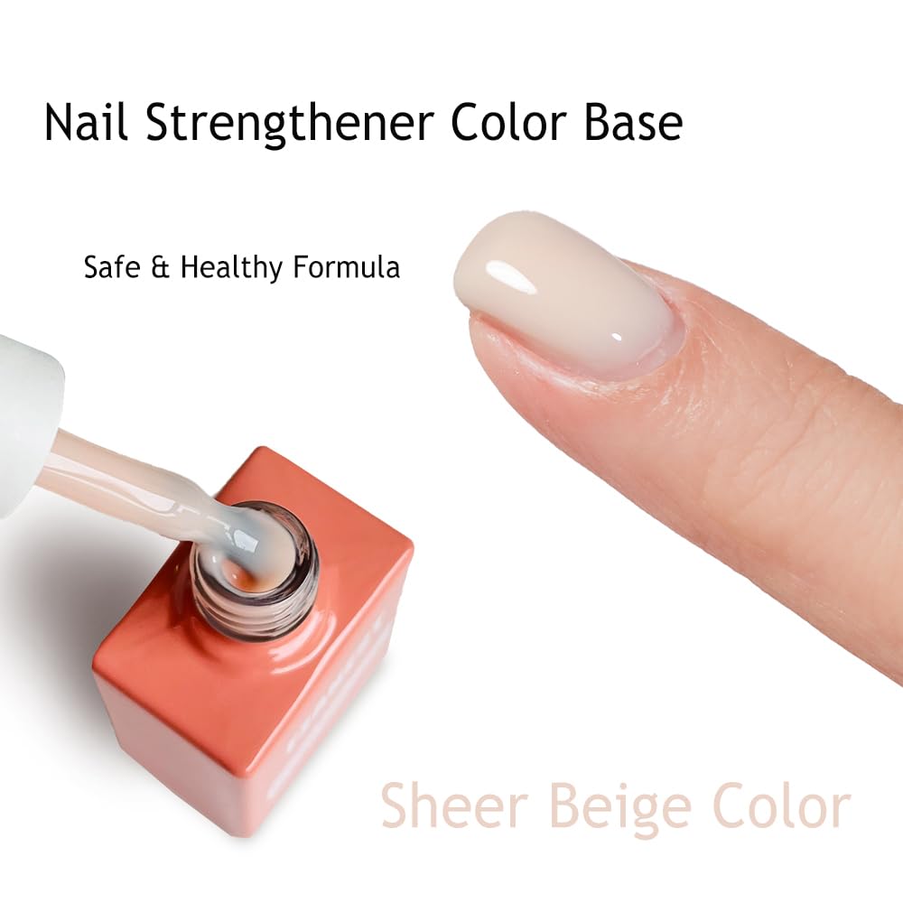 FZANEST Builder Gel Milky White Gel Polish Rubber Base For Nail Strengthener Extension LED Lamp Cured Color Base Nail Polish in Bottle
