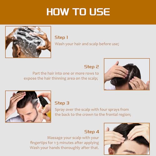 100ml 5% Minoxidil Spray with Biotin - Regrowth Treatment for Men & Women, Promotes Thicker, Stronger, Fuller Hair, Prevents Hair Loss, Minoxidil for Men Hair & Beard, Minoxidil for Women Hair Growth