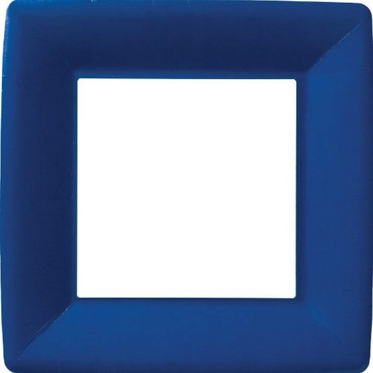 Ideal Home Range Boston International IHR Classic Linen Square Disposable Dinner Paper Plates, 10-Inches, Dark Blue, 8