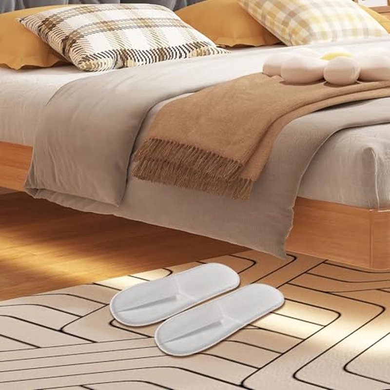 100 Pairs Disposable Slippers Bulk ? 50 White & 50 Gray Disposable Slipper for Guests, Hotel Spa Guest Slippers Closed?Toe for Travel Home