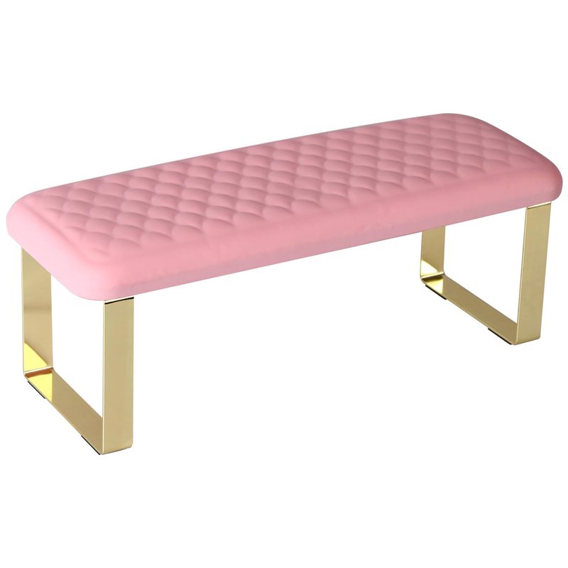 Arm Rest for Nails Tech, BORNBYME Update PU Leather Fish Pattern Hand Nail Foot Stand Rest for Manicure & Pedicure,Pink