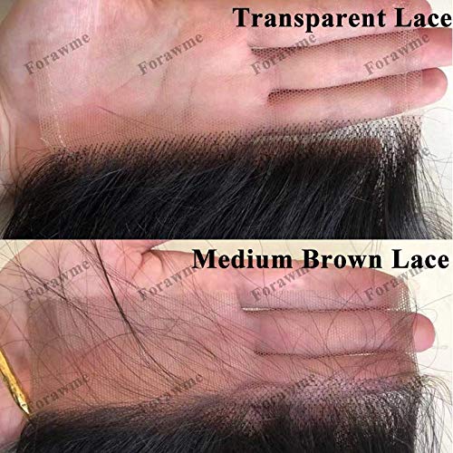 13X6 Ear To Ear Full Lace Frontal Closure - 14 Inch Natural Color, Pre-Plucked Body Wave Human Hair