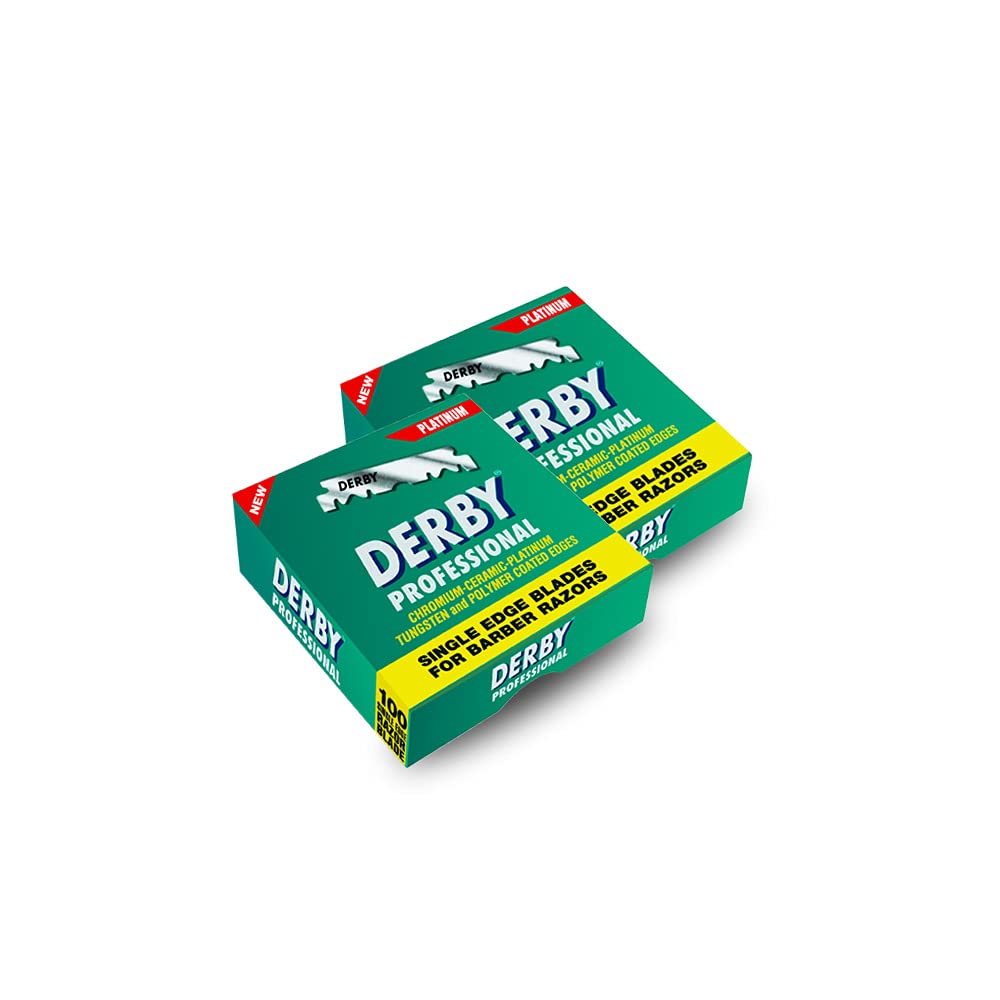 Derby Professional Single Edge Razor Blades, 100 Count