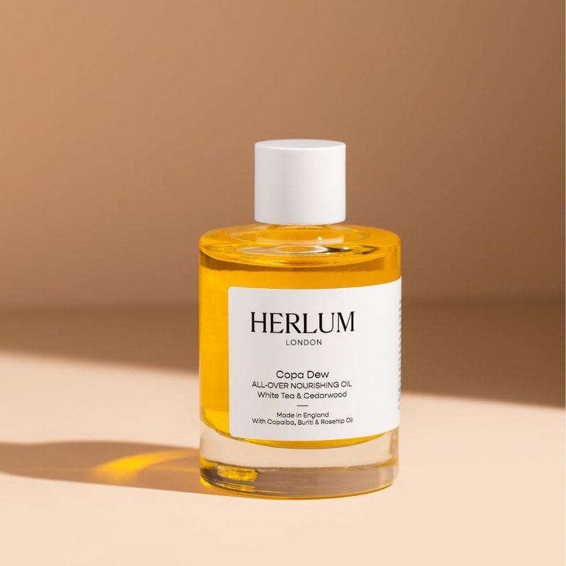 Herlum Copa Dew All-Over Nourishing Oil - Restores & Hydrates Skin, Hair & Body with Antioxidant-Rich Copaiba, Rosehip, Squalane Oils - Fast-Absorbing, Vegan, Waterless Formula, 50ml - Made in the UK