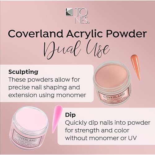 TONES Coverland Acrylic Powder | Her Majesty | 3.5Oz | Limited Edition | Professional Nail Enhancement | Strong - Long Lasting Formula | Bubble Free Finish