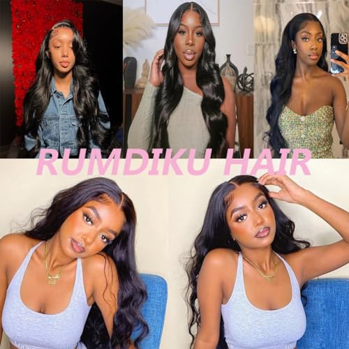 12A Human Hair Bundles 24 24 24 Inch Body Wave Bundle 100% Unprocessed Brazilian Virgin 3 Bundle Human Hair Double Weft Weave Bundle Body Wave Natural Black