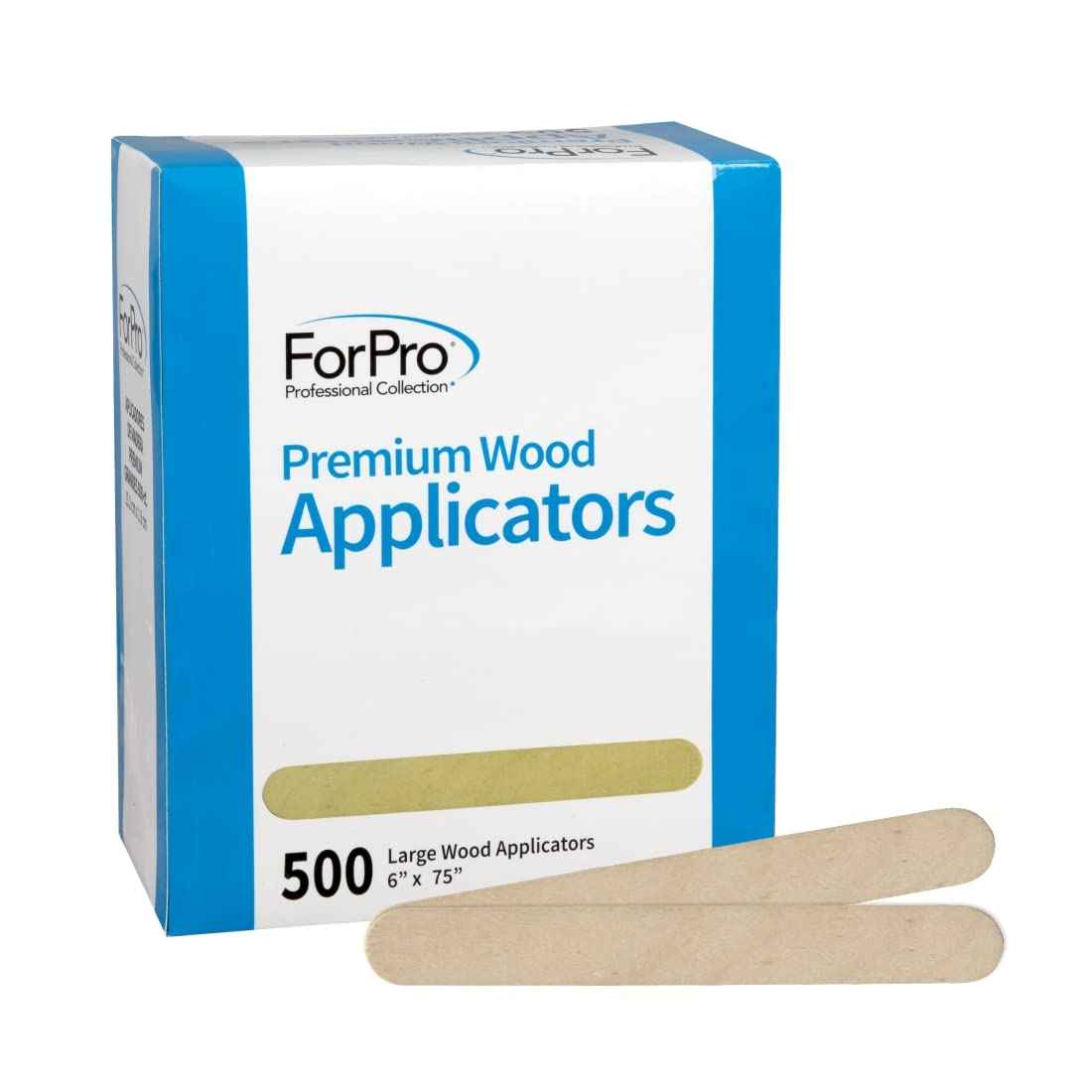 ForPro Premium Wood Applicators, Non-Sterile, Hair Removal Waxing Sticks, Large, 6" L x .75" W, 6 Inch, 500 Count (Pack of 2)