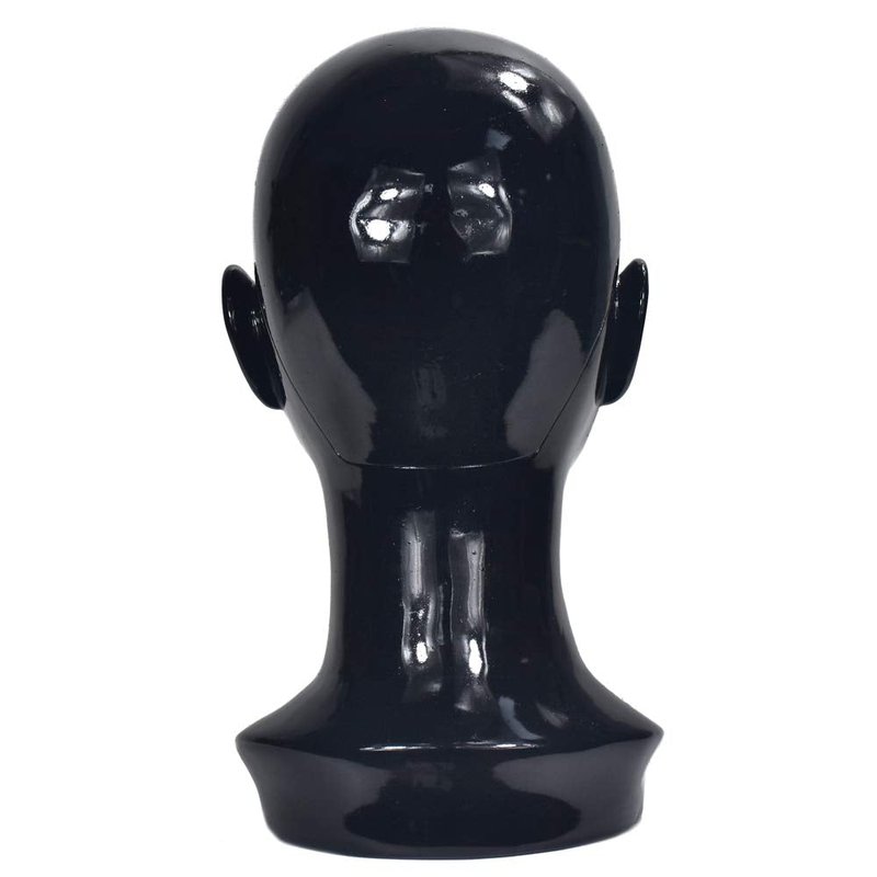 MIAOMANZI PVC Mannequin Head White Female Manikin Dummy Stand Model Display Hat Scarf Wigs Hair Glasses Hat Beauty Styling Tool (black)