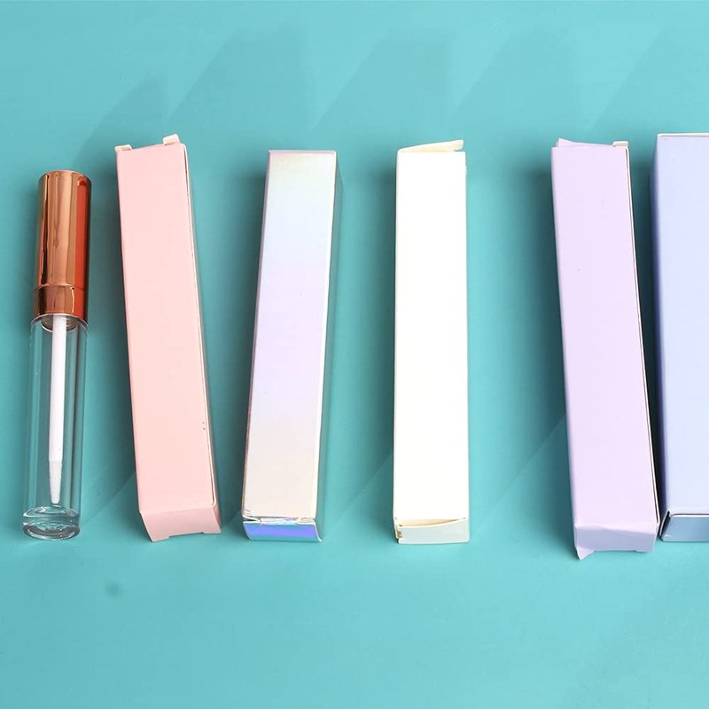 COSIDEA 50 PCS Empty White Lip Gloss Boxes W21 xW21 xH121mm / 0.83*0.83*4.76 inch, Cosmetic Perfume / Mascara Box Packaging for Small Business Wholesale, small Kraft Paper Box Luxury Holder Wrapping