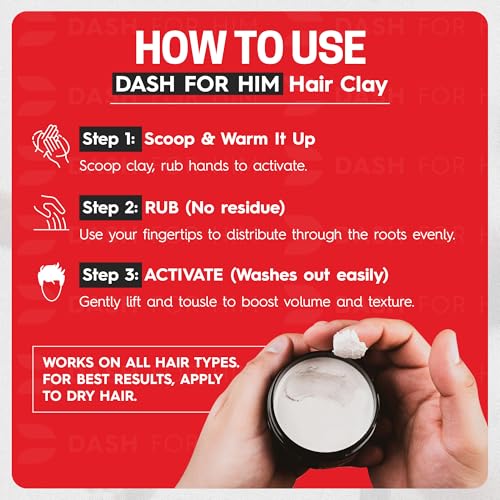 Hair Clay for Men ? Matte Finish | Medium Hold, Adds Volume & Texture | Clean Ingredients, Non-Greasy & Easy to Wash Out | Barber-Grade Men¡¯s Styling Clay | Made in the USA ? 2oz