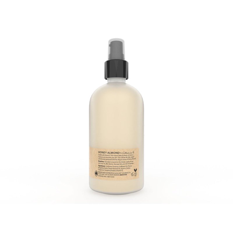 Olivia Care Honey Almond Body & Shower Oil with Vitamin E – Nourishing Moisturizing Oil, 8 fl oz