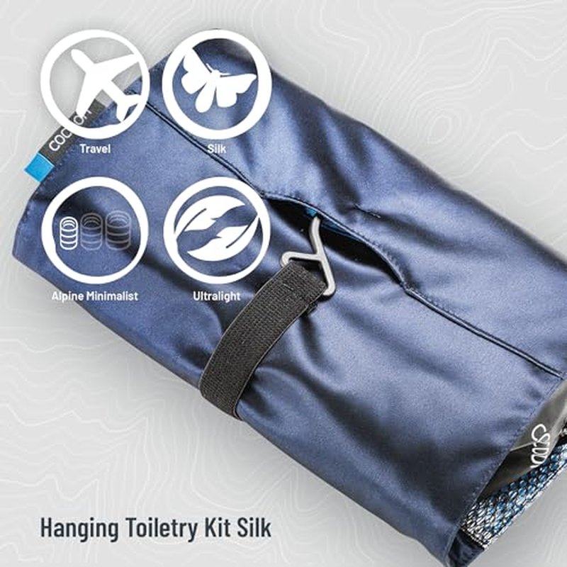 COCOON - Premium - Minimalist Hanging Toiletry Kit - Laminated Silk - Night Sky