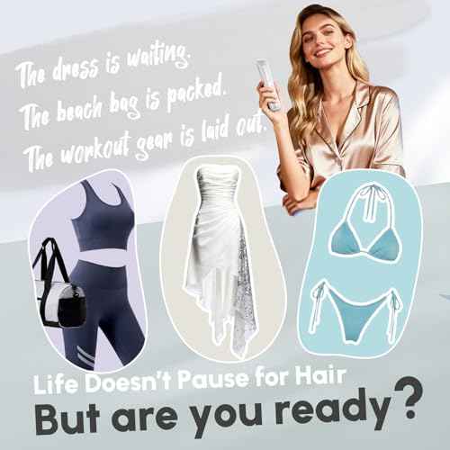 Dual Head Bikini Trimmer for Women - Electric Razor for Body & Facial Hair, IPX7 Waterproof, Painless Ceramic Blade, Rechargeable, Wet & Dry Use, Travel-Friendly, Gift for Her(White)