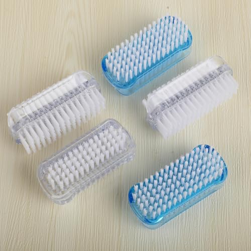5 Pack Nail Brush for Cleaning Fingernails - Two Sided Hand Fingernail Scrub Brush Set, Soft Stiff Bristles Scrubber Nails Toes Cleaning Brush