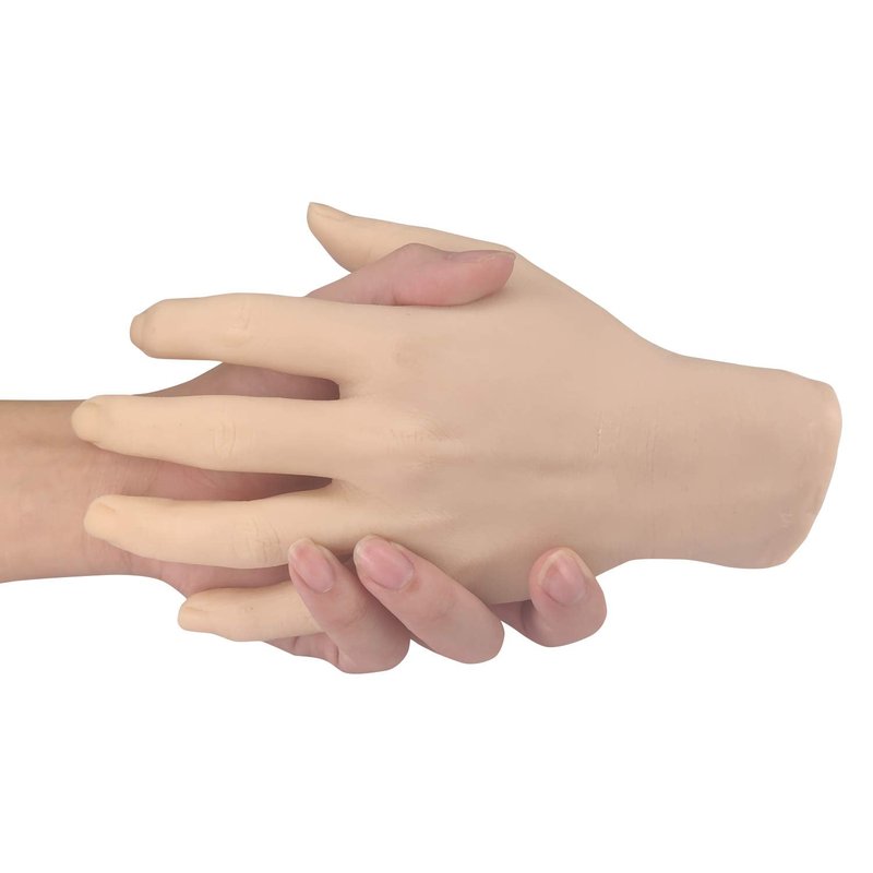 Medarchitect Silicone Fake Hand Tattoo Practice Hand, Life Sized Fake Skin Model - Durable Ideal for Tattoo Training Education Beginners and Pros to Practice Tattoo Skills (Man Left Hand)