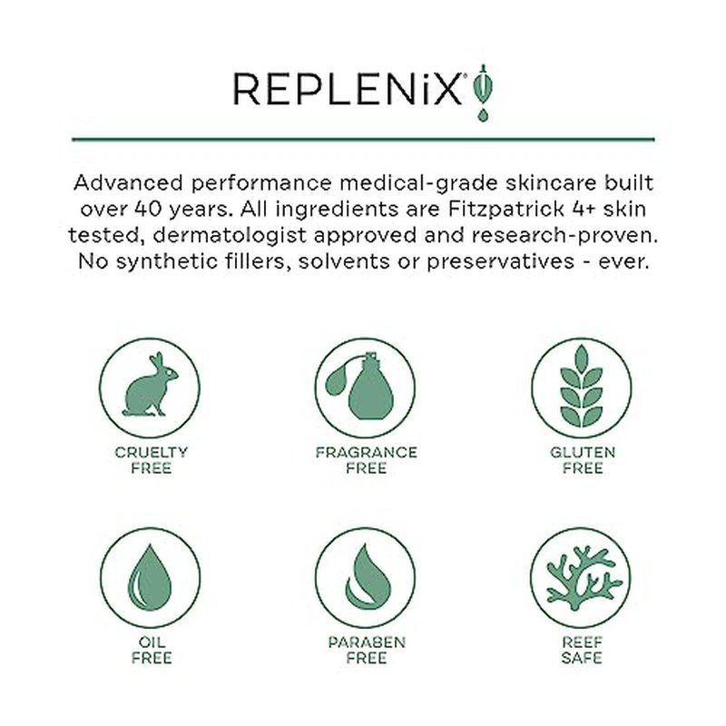 Replenix Age Restore Bio-Repair Serum, Anti-Aging Brightening Face Treatment with Medical-Grade Antioxidants (1.7 oz)