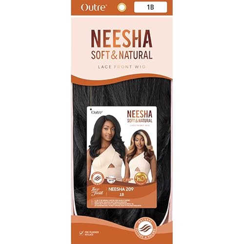 Outre Soft & Natural Synthetic Lace Front Wig - NEESHA 209 (1 Jet Black)