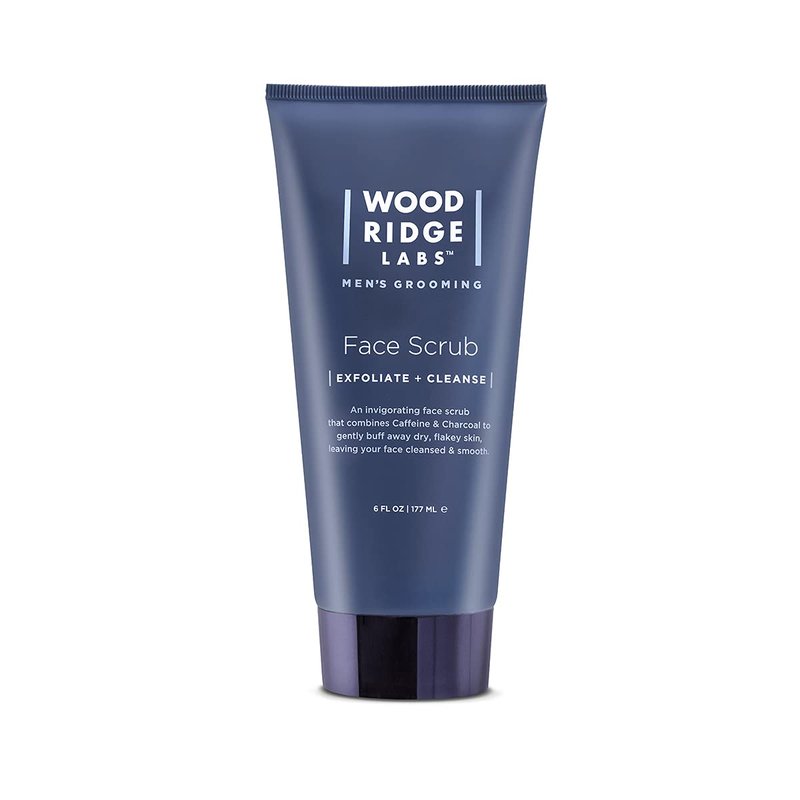 Men's Grooming Caffeine & Charcoal Daily Face Scrub - Exfoliate & Cleanse | Gentle for Sensitive Skin, Paraben-Free (6 oz)