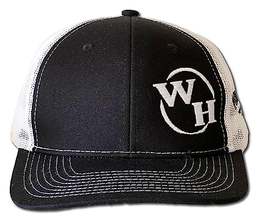 Well Hung Meats Co Logo Embroidered Trucker Hat Snapback Structured Fit (Black/White)