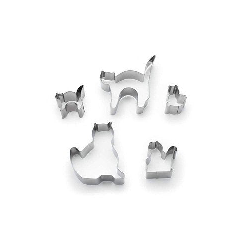 Fox Run 5-Piece Cat Cookie Cutter Set