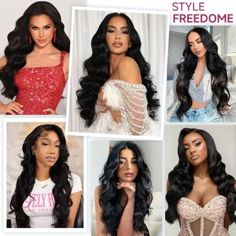13x6 Body Wave Lace Front Wigs Human Hair Pre Plucked 220% Density HD Transparent Lace Frontal Wigs Human Hair Lace Front Wigs for Women With Baby Hair Wig (Black, 18 Inch)