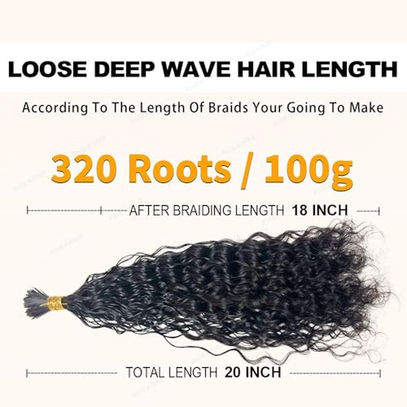 Pre-Divided Curly Bulk Human Hair For Boho Braids Loose Deep Wave Bulk Human Hair For Braiding Double Drawn Extensions (640 Roots)18inch/200g