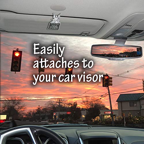 Cathedral Art Silver Guardian Angel Sun Visor Clip - Car and Automotive Accessories, Religious Gifts for Christians or Catholics, Charms for Travel Protection
