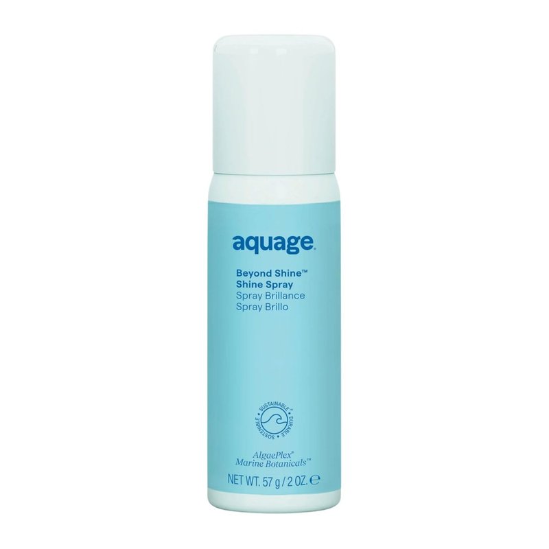 AQUAGE Beyond Shine Fine-Mist Silkening and Glossing Spray, Travel Size, Creates Shine, Thermal-Pressing Product that Polishes, Silkens, and Smooths Curly Texture, 2 fl. oz