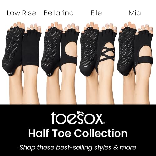 Grip Half Toe Low Rise 2 Pack Charcoal and Echo Small