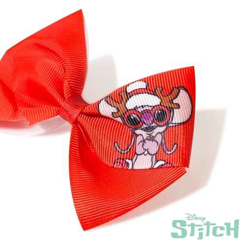Luv Her Lilo & Stitch Licensed Girls Hair Bows - Hair Accessories Gift Set - 7 Pcs 4 Inch Bundle - Stitch Christmas Hair Clips for Girls - Alligator Clip - Ages 3+
