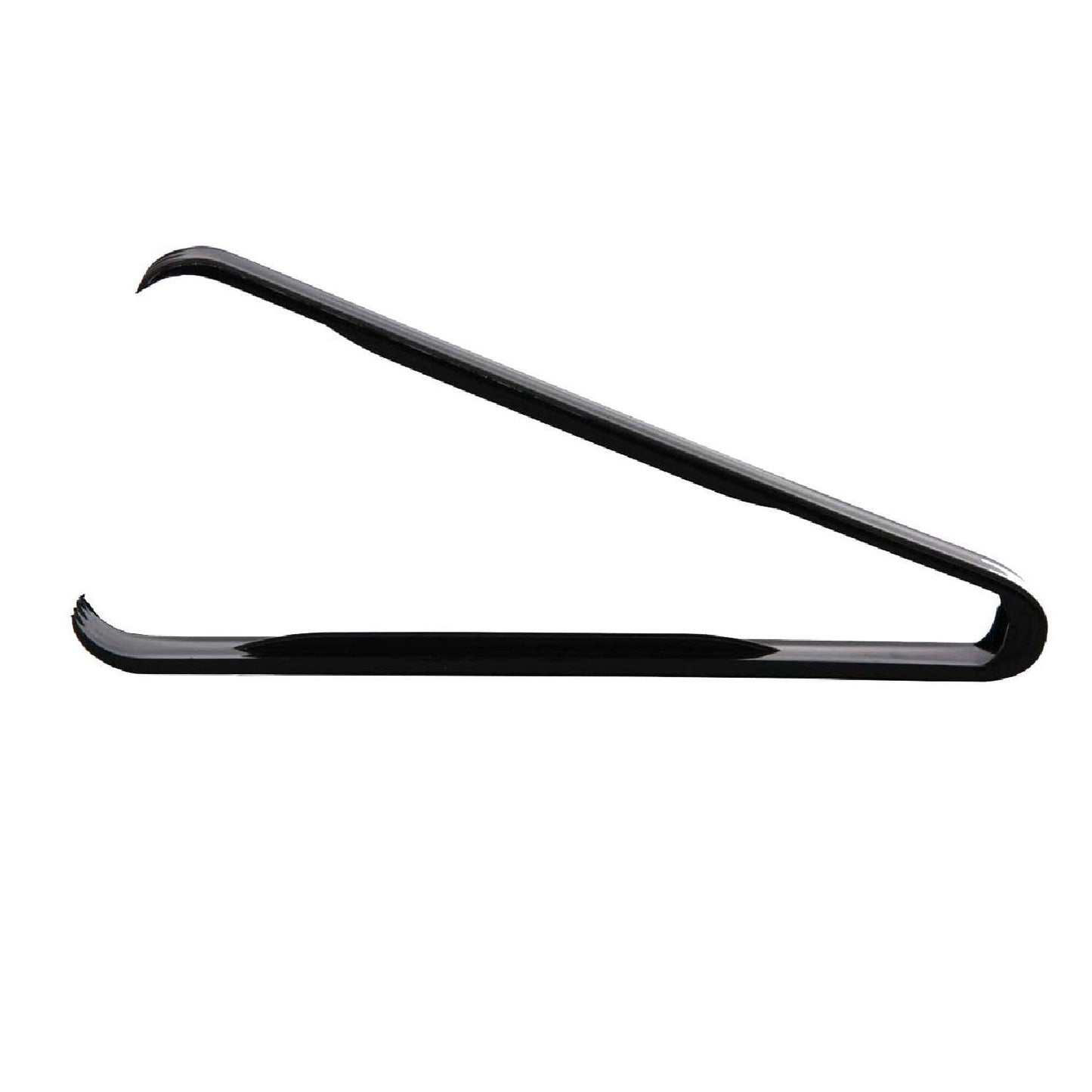 Party Essentials Hard Plastic 6-1/2" Serving Tongs, Black, 4 Count