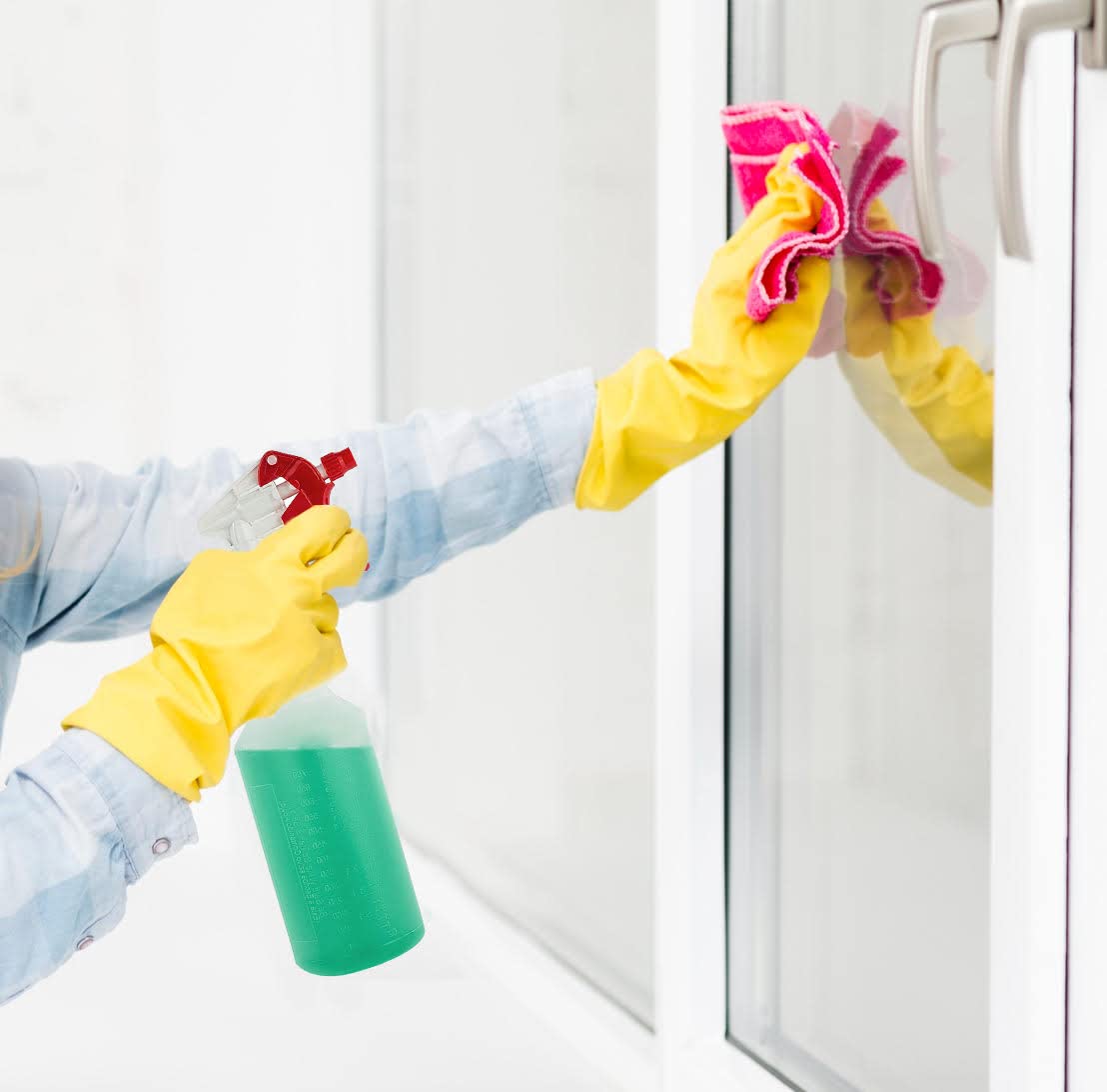 Plastic Spray Bottles Leak Proof Technology Empty 32 oz HDPE Commercial HDPE Heavy duty for cleaning solutions , with measurements , with fully Adjustable , Non-Clogging Nozzle, - 8 Sets