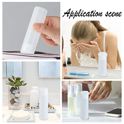 BENECREAT 10 Pack 18ml 0.6oz Small Travel Squeeze Bottles Refillable Makeup Foundation Container Travel Essentials Sample Bottles for Toiletries, Shampoo Toner Cosmetic