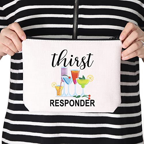 Funny Bartender Gift Thirst Responder Bartending Barista Zipper Pouch Makeup Bag (thirst RESPONDER)