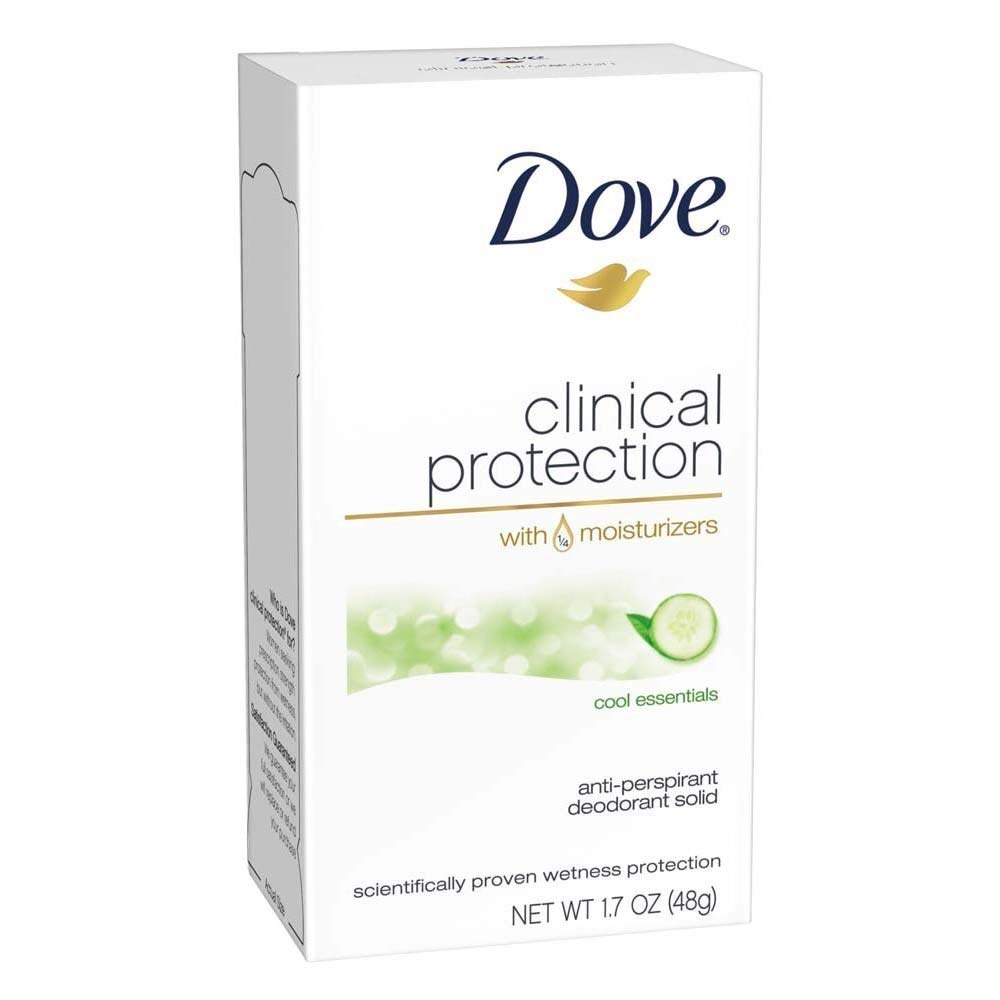Dove Antiperspirant Deodorant for Women - Clinical Protection, 3-Pack | 1.7 Oz Each, Cool Essentials