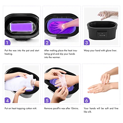 Paraffin Wax Machine for Hand and Feet, Waxkiss 5000ml Paraffin Bath with Lavender Paraffin Wax Warmer for Professional Spa & Arthritis Treatment At Home