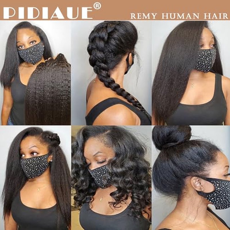 Kinky Straight Bundles Human Hair Remy Yaki Straight Bundles Weave 14 14 14 inch Real Unprocessed Brazilian Virgin Hair Extensions Natural Color 12A