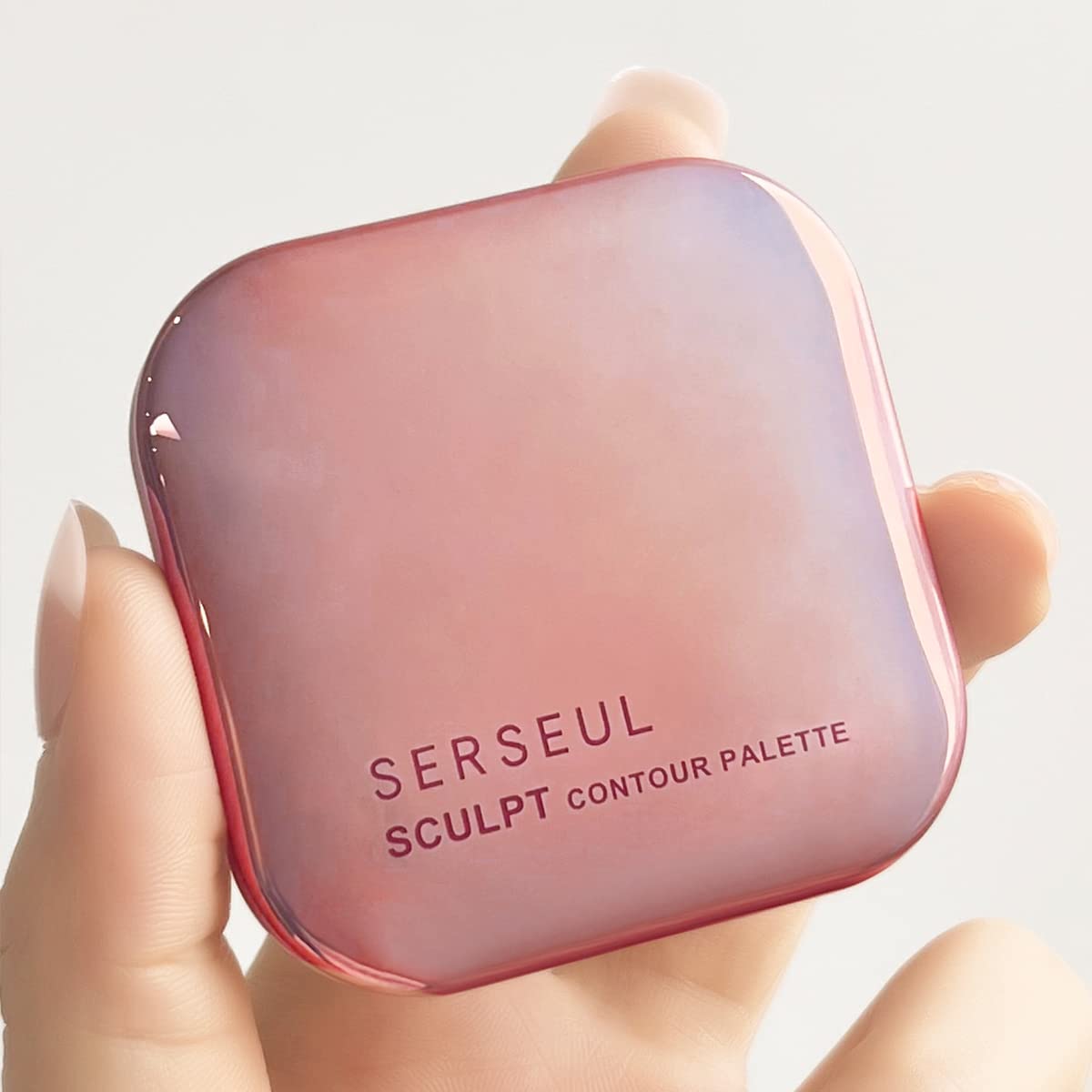 SERSEUL Face Sculpting Contour Palette, Blendable Silky Texture Contour Powder, Multiuse Baked Makeup Palette, Pigmented Cool Toned Bronzer for Light Skins-Grey Brown