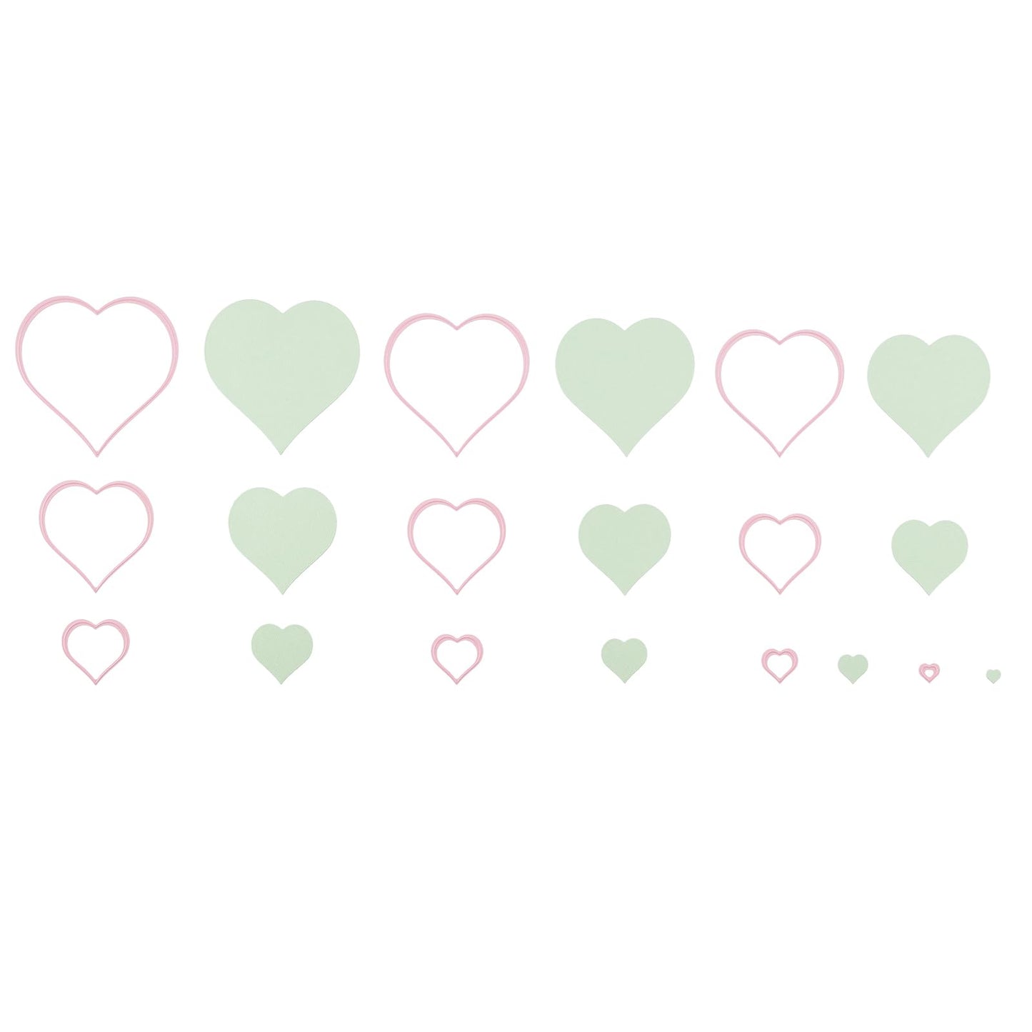 Ecstasy Crafts Nellie's Choice Multi Frame Dies, Heart, 10-Pack