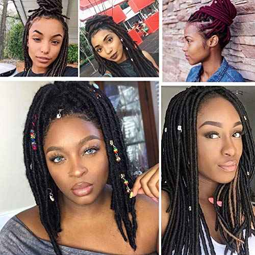 Callia Dreadlock Crochet Hair 14 Inch Dreadlocks Crochet Braids Faux Locs Crochet Hair for Black Women 6 Packs Crochet Dreadlocks Bomba Faux Locs Dread Synthetic Dreadlocks Braids T27