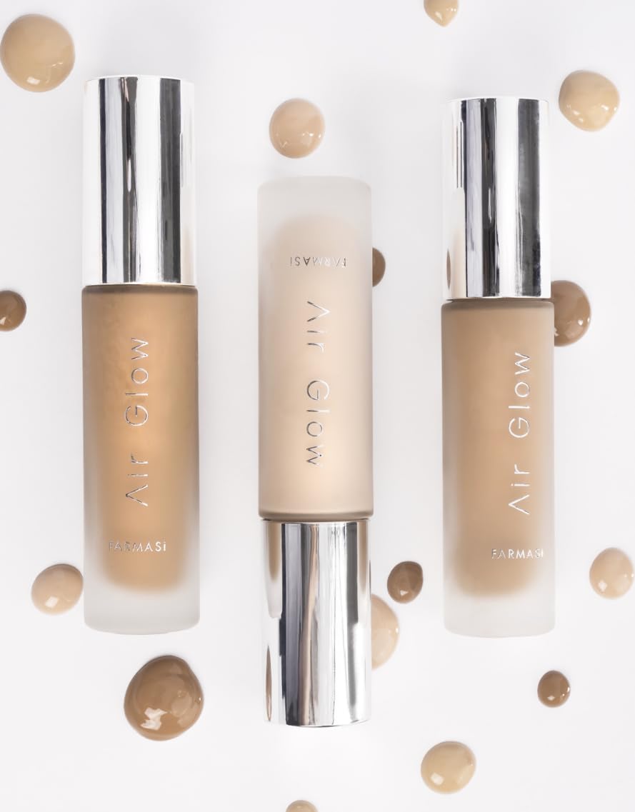 Air Glow Foundation - Lightweight Liquid with Hyaluronic Acid for Dewy Radiance | Buildable Coverage, 1 fl oz, C05