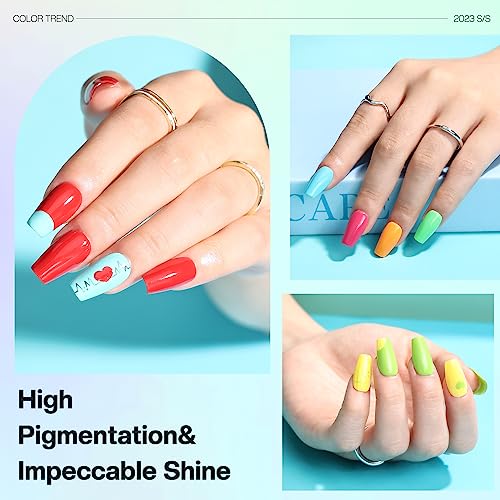 Morovan 15 Bright Color 0.27oz Air Quick Dry Nail Polish Gift Set for Women