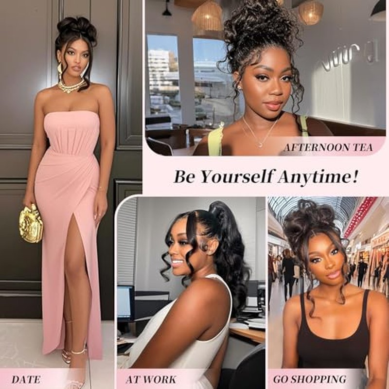 Beluck Hidden Strap Drawstring Wig 360 Lace Front Wigs Human Hair Pre Plucked Pre Cut, 200 Density Glueless Body Wave Frontal 360 Full Lace Human Hair Wigs, HD Lace Front Wigs 16 Inch