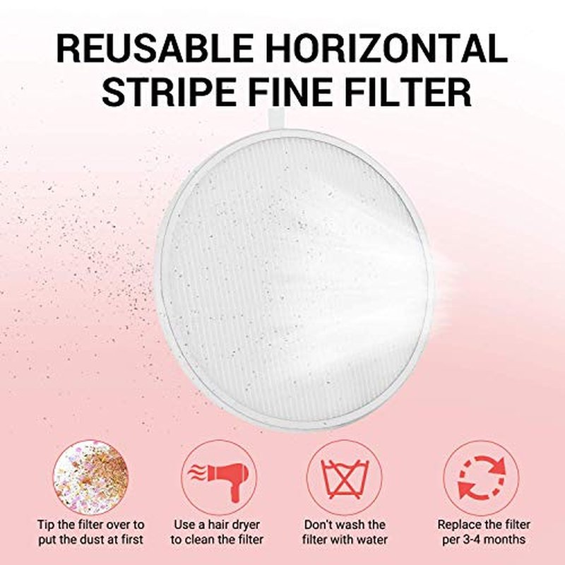 MelodySusie Nail Dust Collector with Reusable Filter, Powerful Vacuum Fan, Low Noise, Nail Salon