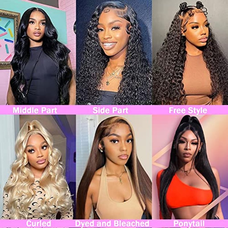 13x6 Lace Front Wigs Human Hair for Women 180 Density HD Transparent 28 Inch Straight Lace Front Wigs Human Hair Pre Plucked Glueless Lace Frontal Wigs Natural Black Color