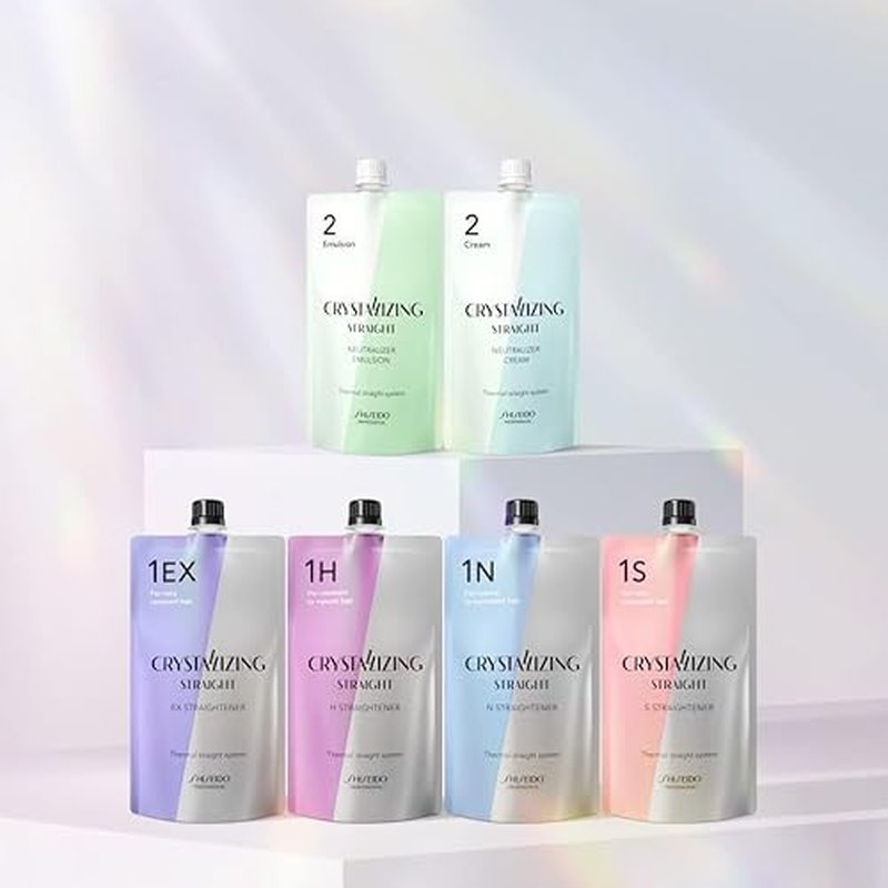 Professional Hair Rebonding Kit - Crystallizing Straightener, Neutralizing Cream, Hair Brush (2023)