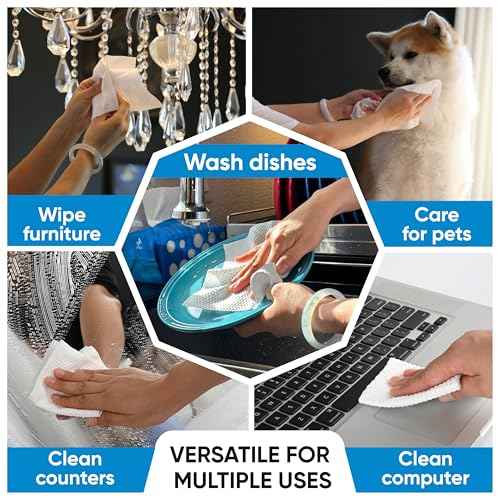 WITHU Disposable Face Towels, Ultra Soft, Biodegradable Makeup Remover Wipes, Hypoallergenic & Lint-Free Towelettes for Facial Cleansing, Multi-Use Dry Washcloths for All Skin Types/Family 240 Ct